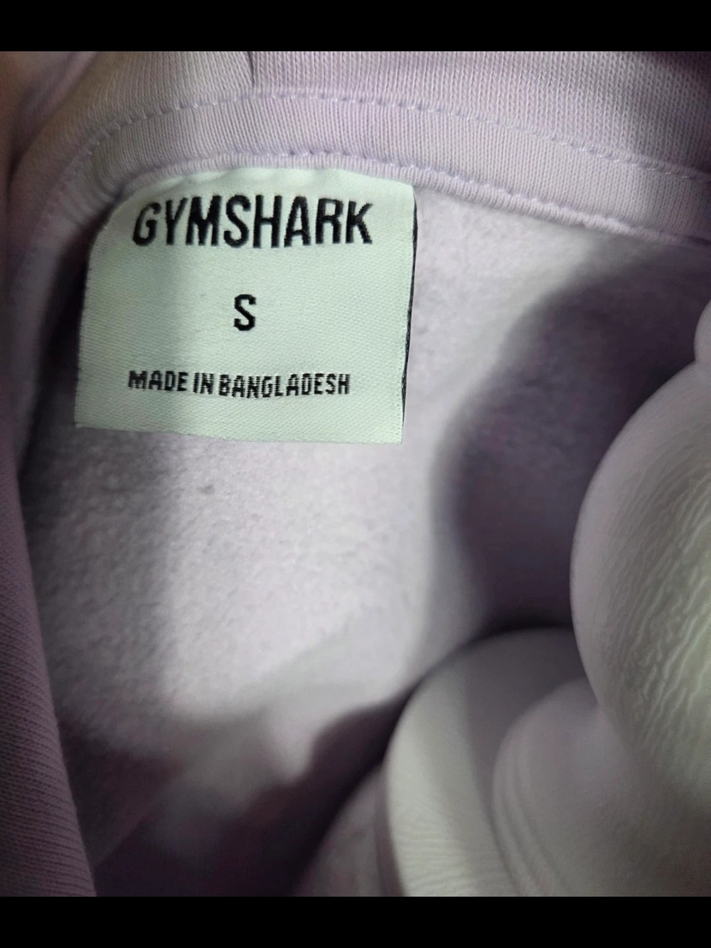 Gymshark Light Lilac Hoodie with White Logo - Picture 3 of 3